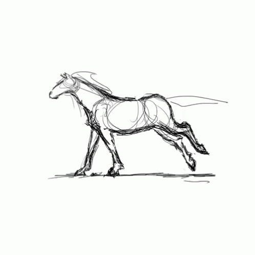 498x498 Running Galloping Gif - Galloping Horse Sketch