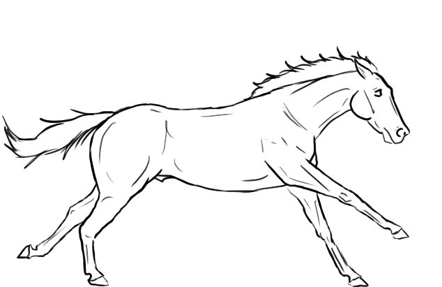 How To Draw A Galloping Horse Step By Step - alter playground