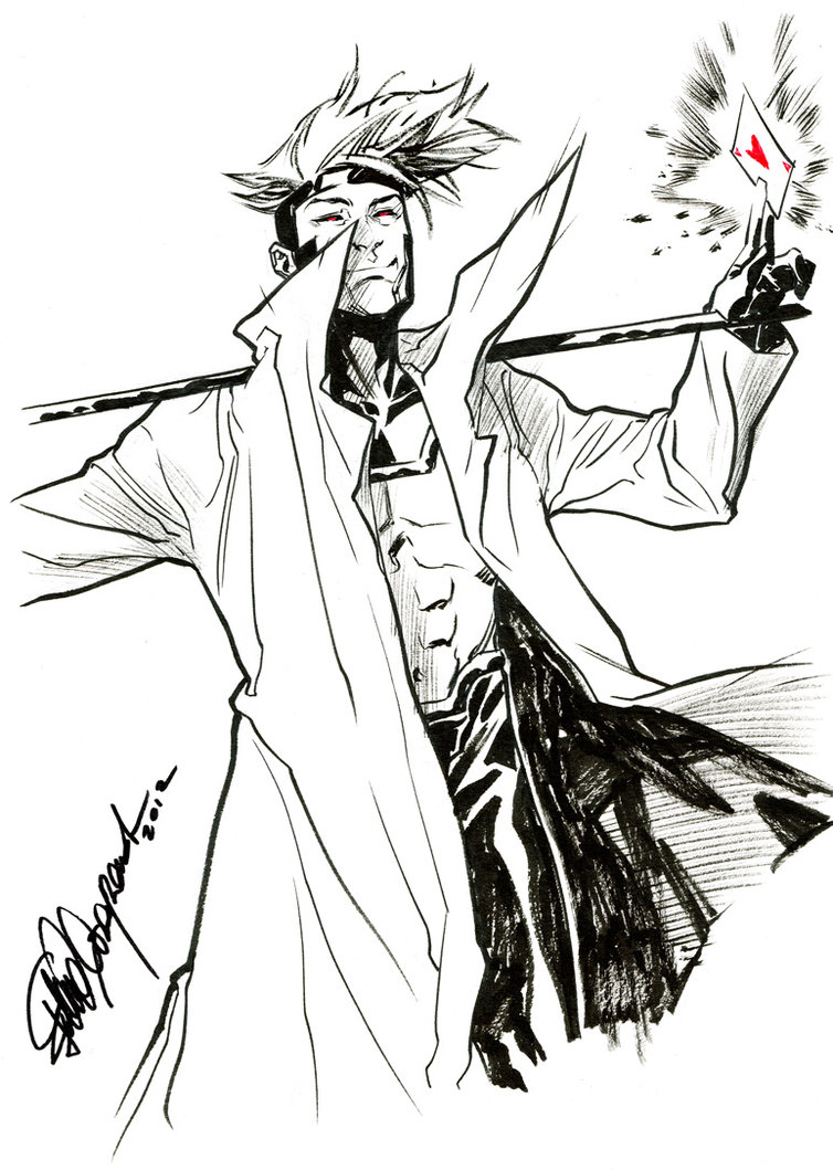 754x1059 Gambit Sketch By Elena Casagrande - Gambit Sketch