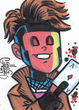 258x360 Gambit Sketch Card By Chris Giarrusso Chris Giarrusso - Gambit Sketch