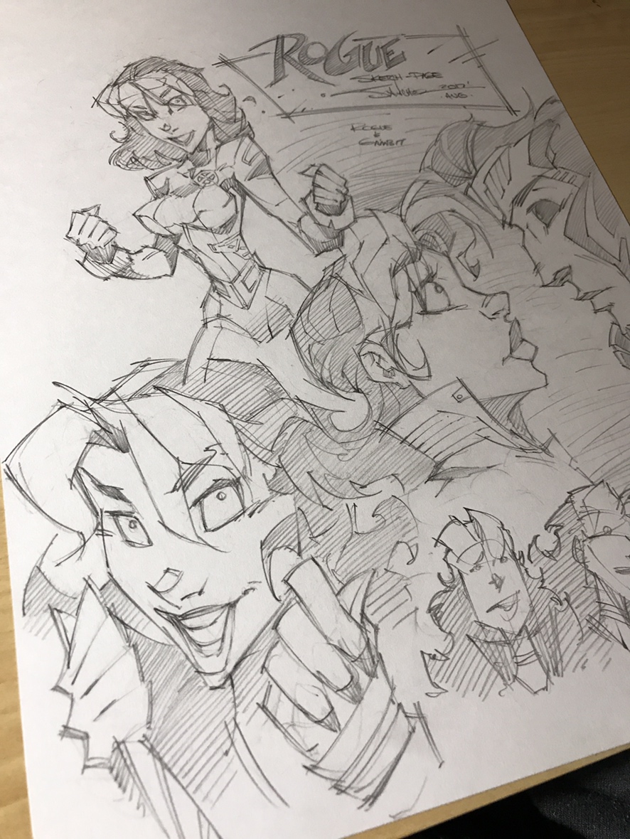 886x1180 Original Art Classics Series X Men Rogue Gambit The Sketch Art - Gambit Sketch