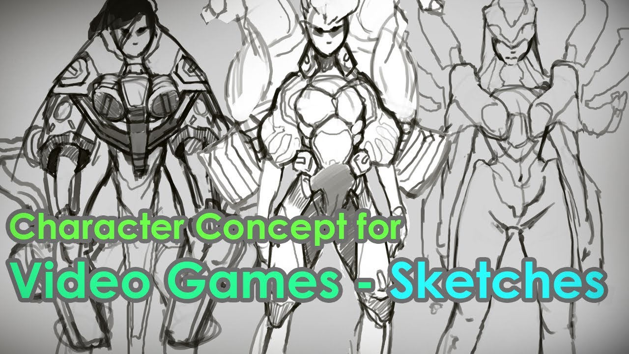 1280x720 Character Design For Video Games - Game Character Sketch
