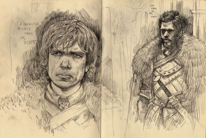822x550 Game Of Thrones Sketches Part 3 By F1x 2 - Game Of Thrones Sketches