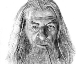 340x270 Gandalf Drawing Etsy - Gandalf Sketch