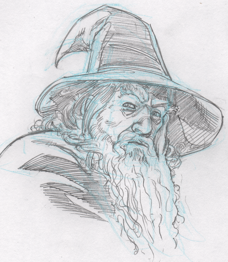 800x920 Gandalf Sketch By Mistermuck - Gandalf Sketch
