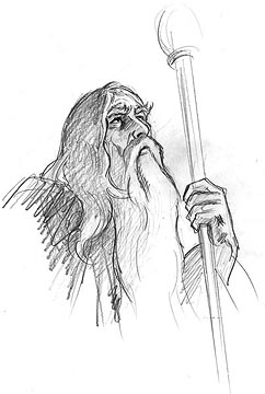 242x360 Remarque Sketch - Gandalf Sketch