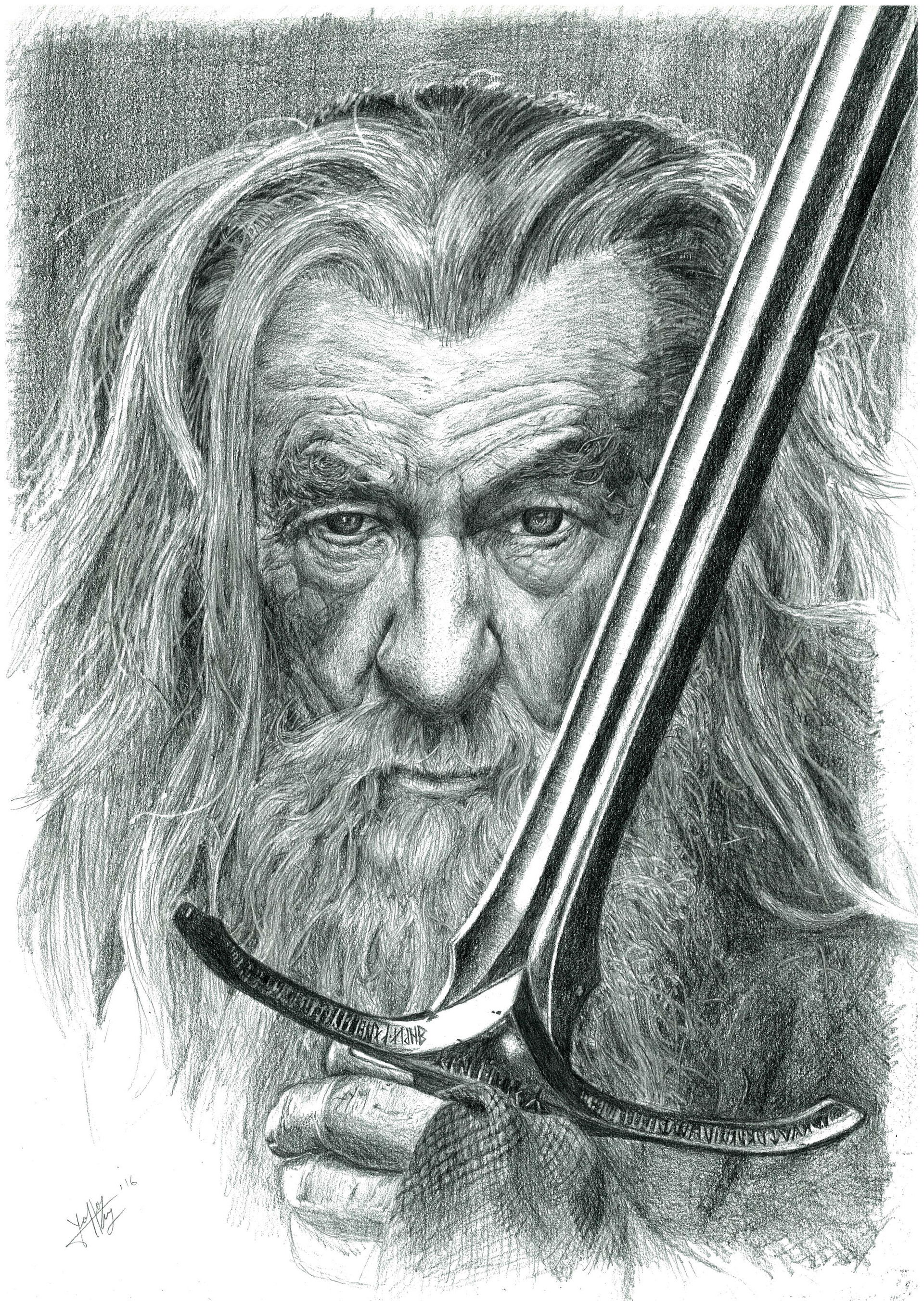 1920x2716 Yeo Hoe Hiong - Gandalf Sketch
