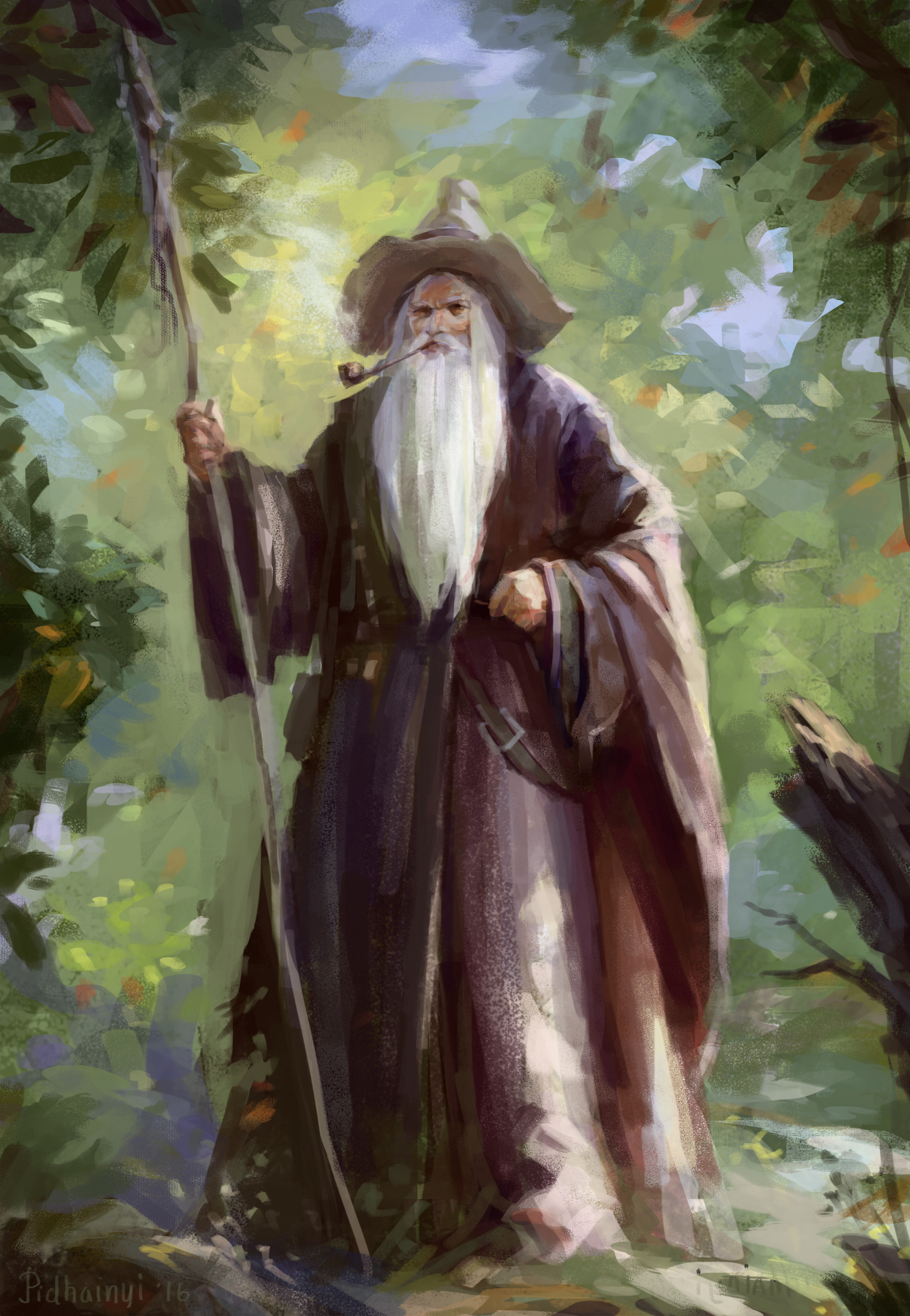 1920x2777 Eugene Pidhainyi - Gandalf Sketch