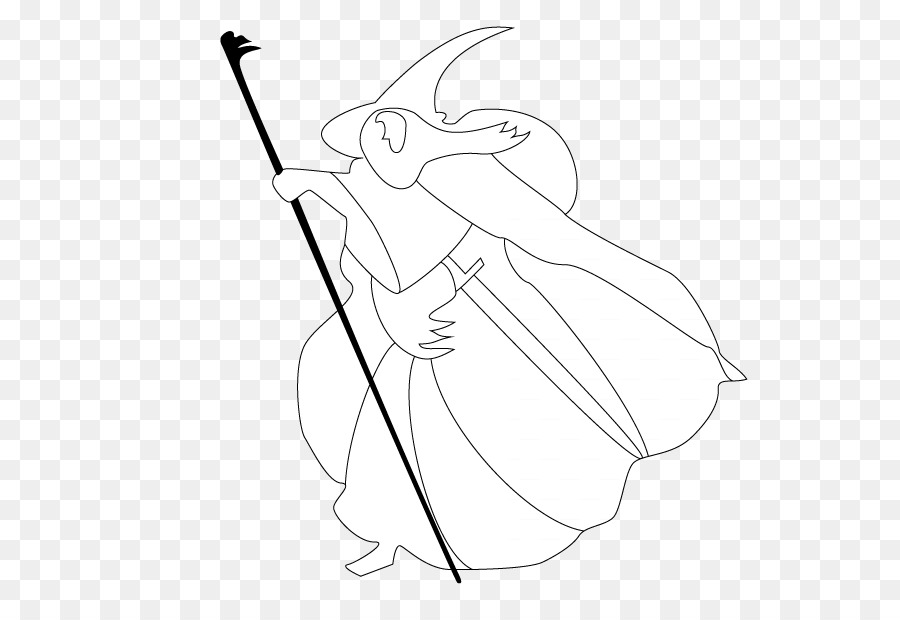 900x620 Finger Line Art Drawing Sketch - Gandalf Sketch