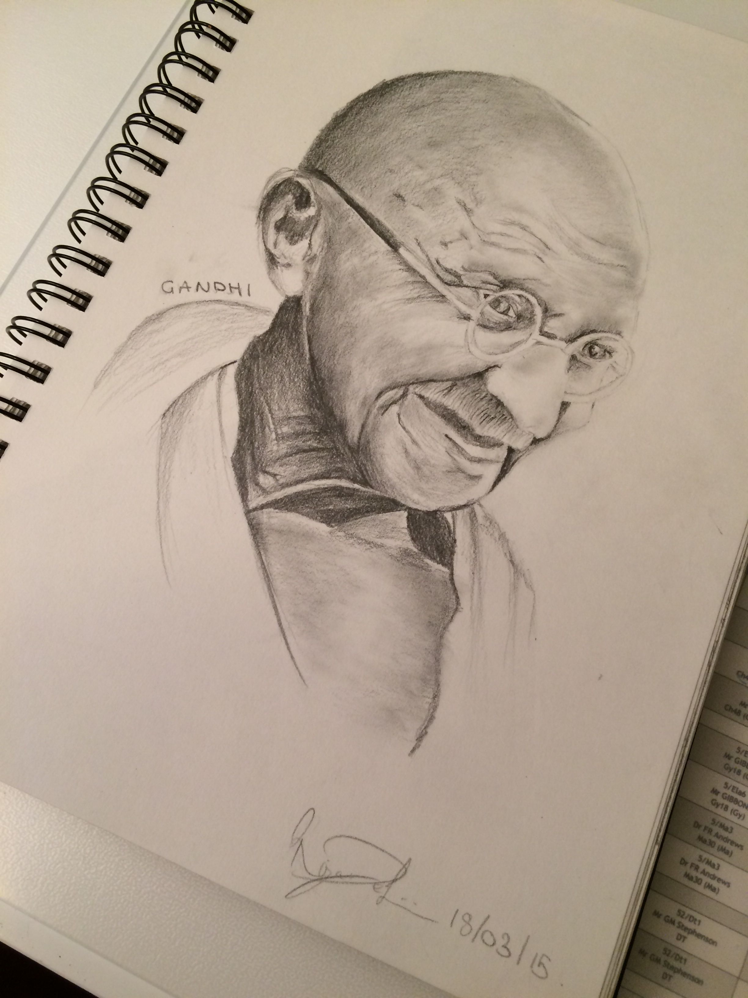 2448x3264 Mahatma Gandhi Pencil Drawing Adnan Pencil - Gandhi Pencil Sketch