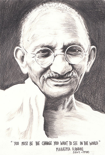 338x500 Pencil Drawing Color Pencil Drawing Mahatma Gandhi Portrait - Gandhi Pencil Sketch