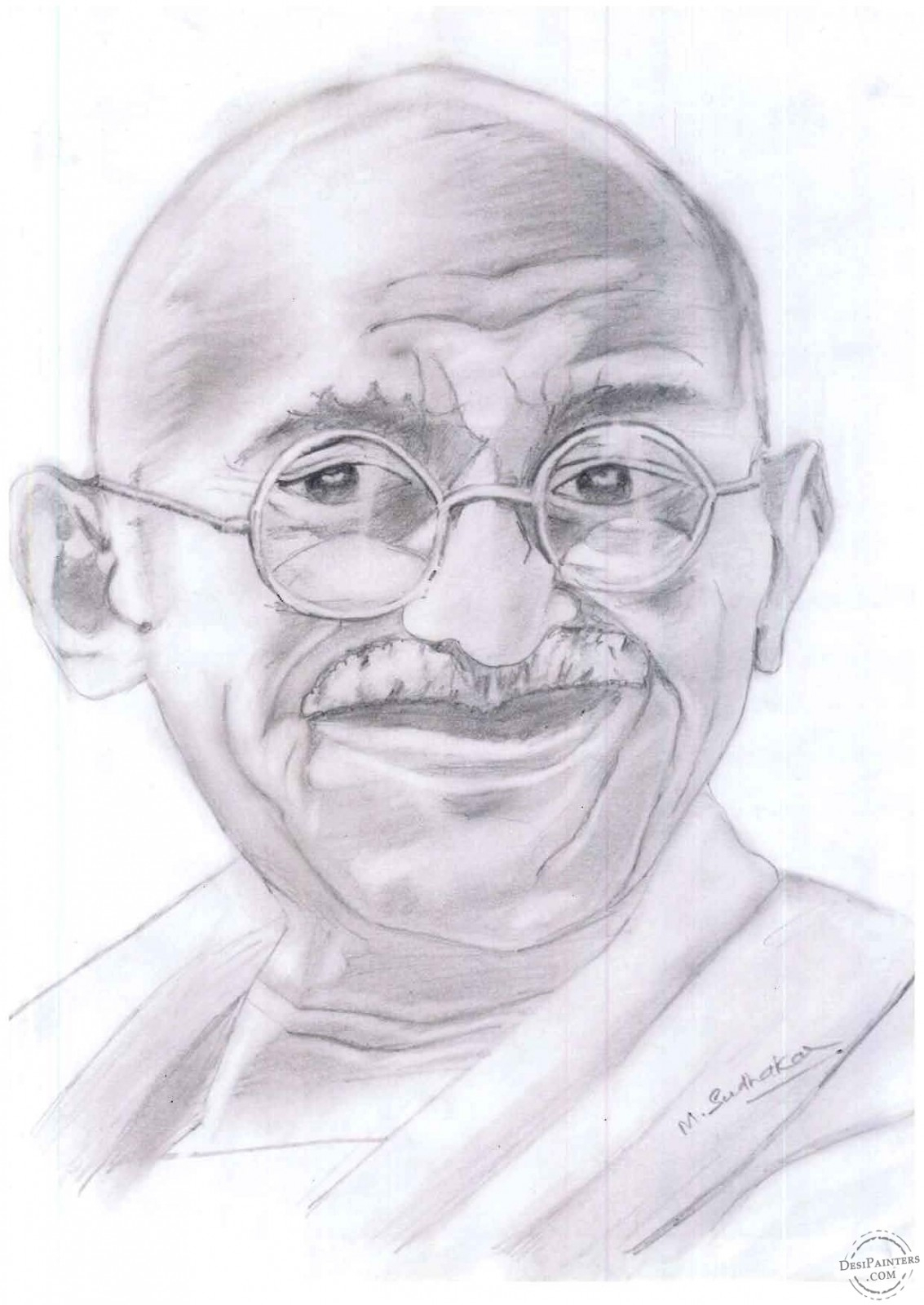 1133x1600 Pencil Sketch Of Mahatma Gandhi Pencil Sketch Of Mahatma Gandhi - Gandhi Pencil Sketch