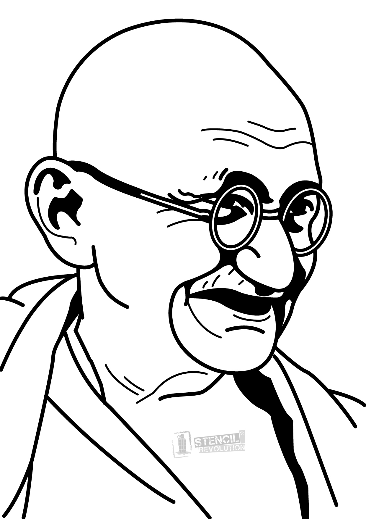 1240x1754 Sketch Of Mahatma Gandhi Pencil Art - Gandhi Pencil Sketch