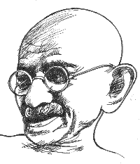 200x233 Mahatma Gandhi Sketch Outline - Gandhi Sketch Outline