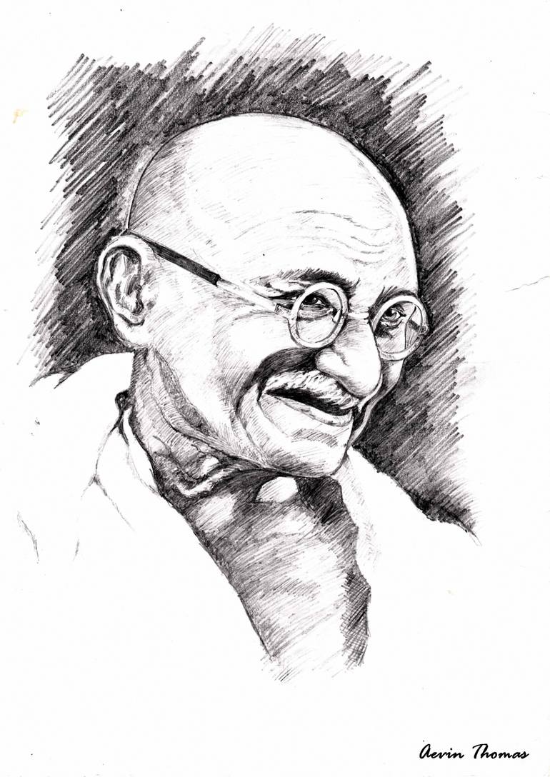 Gandhiji Sketch at Explore collection of Gandhiji