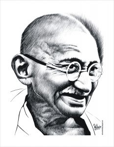 Gandhiji Sketch at PaintingValley.com | Explore collection of Gandhiji ...