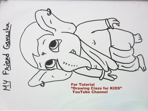 480x360 How To Draw Easy My Friend Ganesha Ganpati Drawing Step By Step - Ganesh Easy Sketch