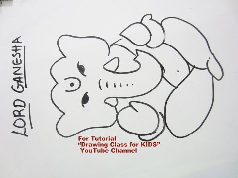 480x360 How To Draw Simple Lord Ganesha Ganpati Step By Step Tutorial For - Ganesh Easy Sketch
