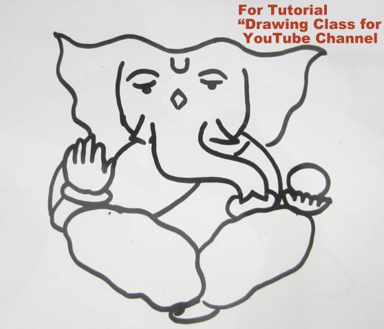 558x478 Simple And Easy Drawing Of Ganesh Ji Awesome Ganesha Drawing 46 - Ganesh Easy Sketch