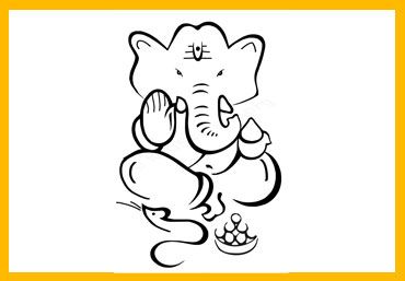 370x257 Free Lord Ganesha Easy Sketch For Kids. Download Lord Ganesha Easy - Ganesh Easy Sketch