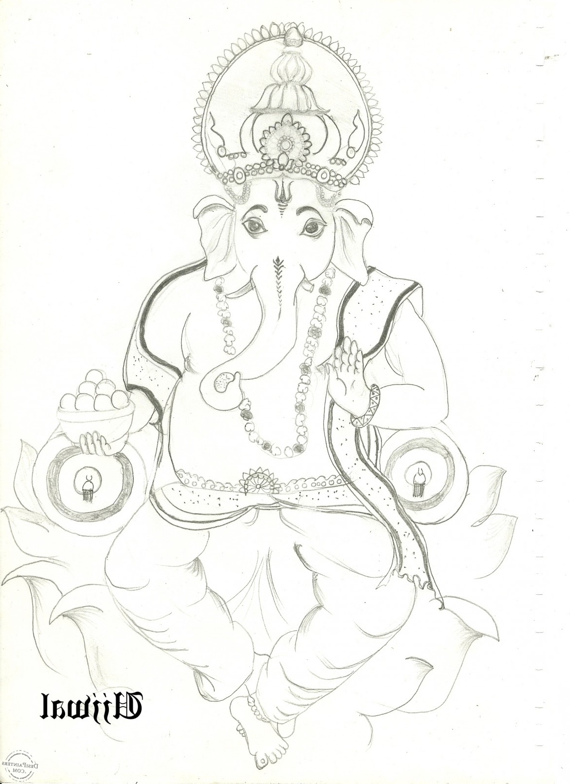 Ganesh Ji Sketch at PaintingValley.com | Explore collection of Ganesh