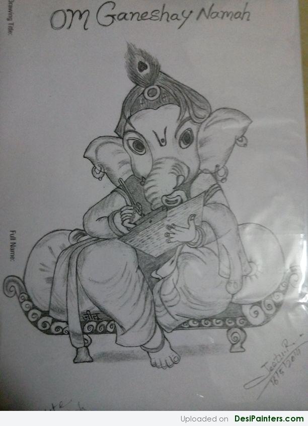 612x846 Pencil Sketch Of Ganesh Ji - Ganesh Ji Sketch