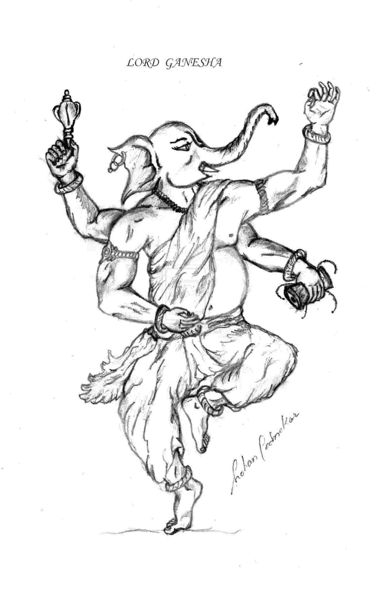 1264x2026 Free For Personal Use Rhgetscom Ganesh Ji Sketch Painting Download - Ganesh Ji Sketch