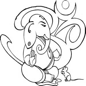 300x300 Ganpati Sketch Gallery Images) - Ganesh Line Sketch