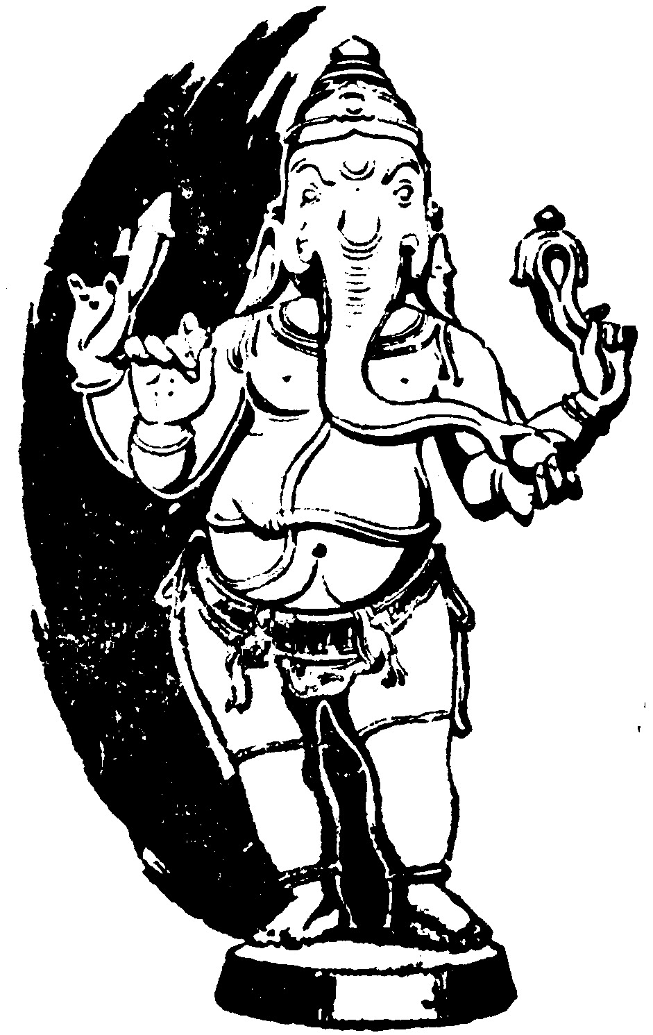 941x1491 Rat Clipart Ganpati - Ganesh Line Sketch
