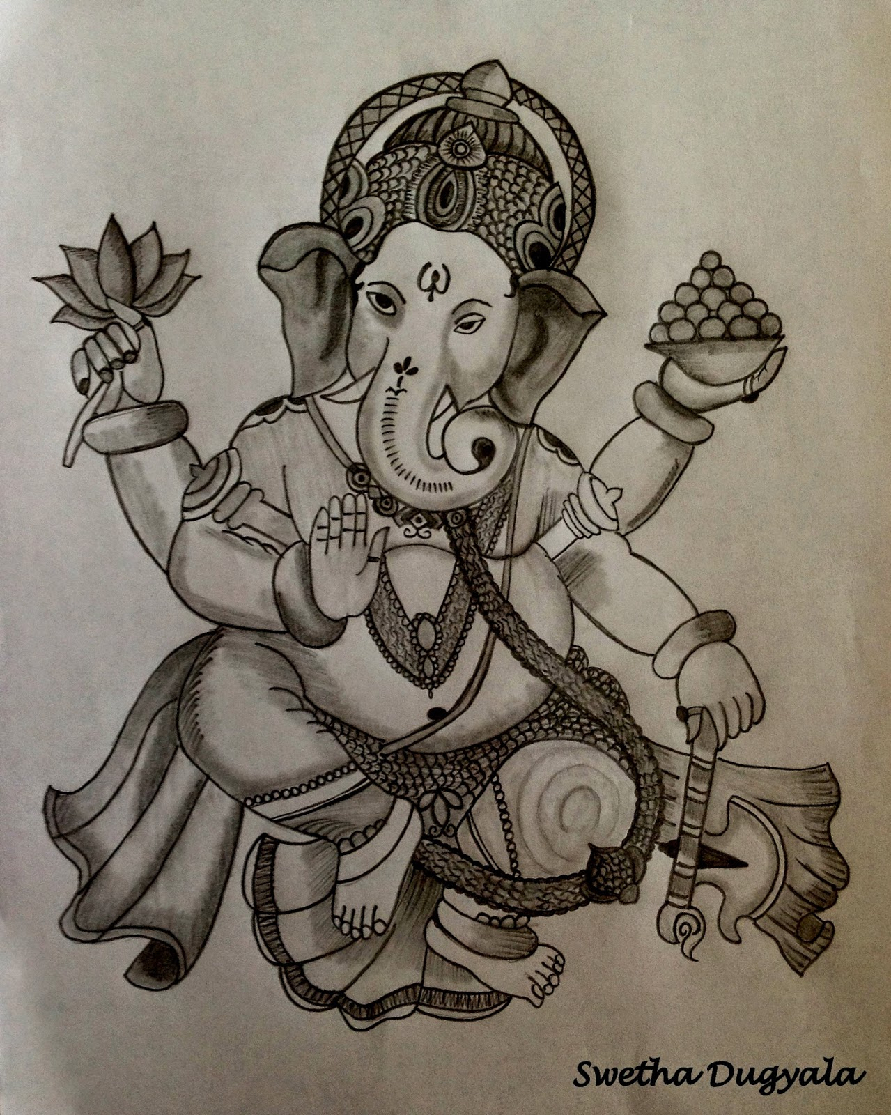 Lord Ganesha Pencil Sketches Pics Of Pencil Sketch Ganesh Swetha - Ganesh P...