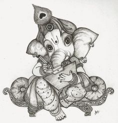 236x246 Lord Ganesha Pencil Sketch...beautiful! Ganesha Drawings - Ganesh Pencil Sketch