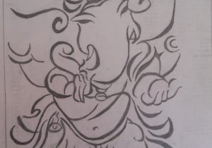 300x210 Ganesh Pencil Drawing Simple Ganesha Pencil Drawing Girl Pencil - Ganesh Pencil Sketch
