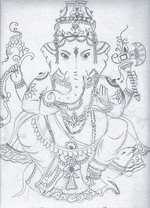 216x300 Ganesh Drawings Fine Art America - Ganesh Sketch