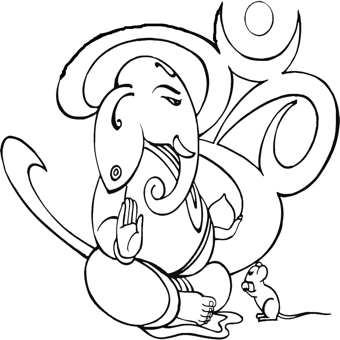 1152x1152 Lord Ganesha Easy Drawing - Ganesh Sketch
