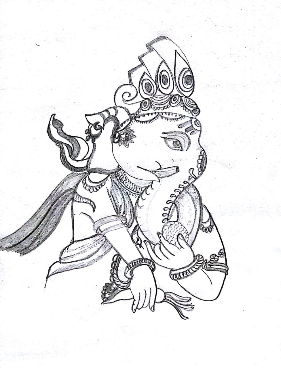 976x1280 Chinmay Datta - Ganesh Sketch