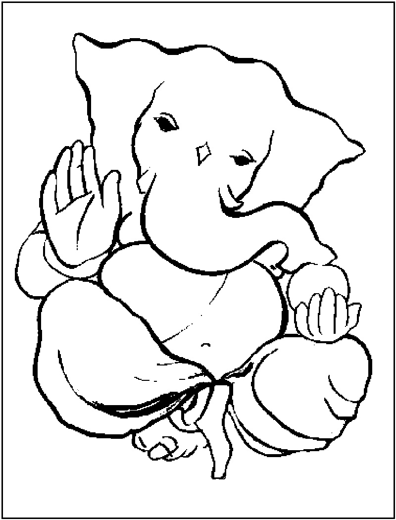 Ganesh Sketch For Kids at PaintingValley.com | Explore ...