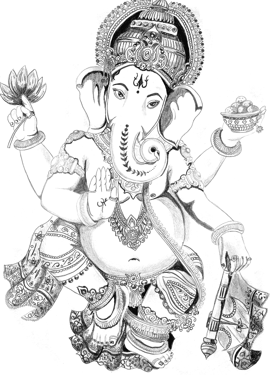 Ganesh Sketch For Kids at Explore collection of