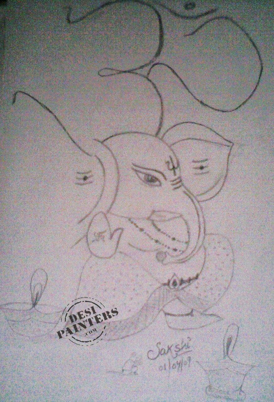 873x1280 Simple Pencil Sketch Of Ganesha Lord Ganesha Drawing Images At - Ganesha Sketches Simple