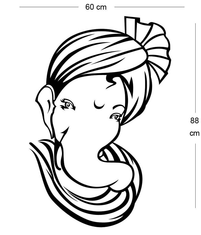 850x995 Simple Ganesh Line Drawings - Ganesha Sketches Simple