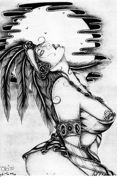 398x598 Chicano Aztec, Drawing Art, Drawing Aztec, Gangsta Shit, Aztec - Gangsta Sketches