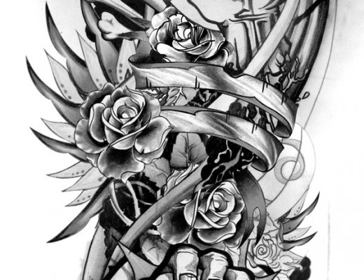 520x400 Collection Of Gangsta Girl Tattoo Pack - Gangsta Sketches