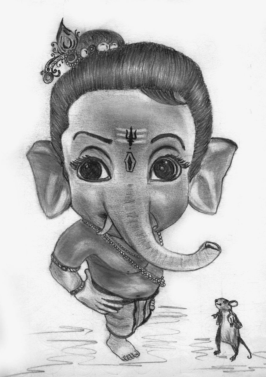 Ganpati Sketch at PaintingValley.com | Explore collection of Ganpati Sketch