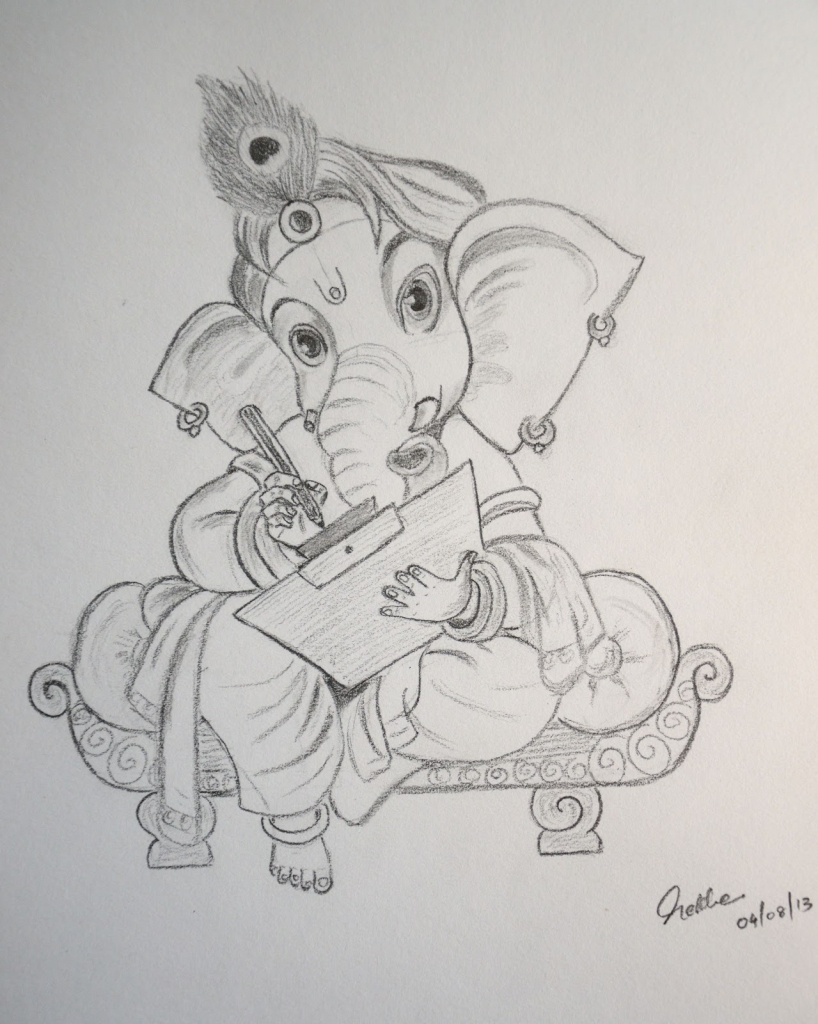 Ganpati Sketch at PaintingValley.com | Explore collection ...