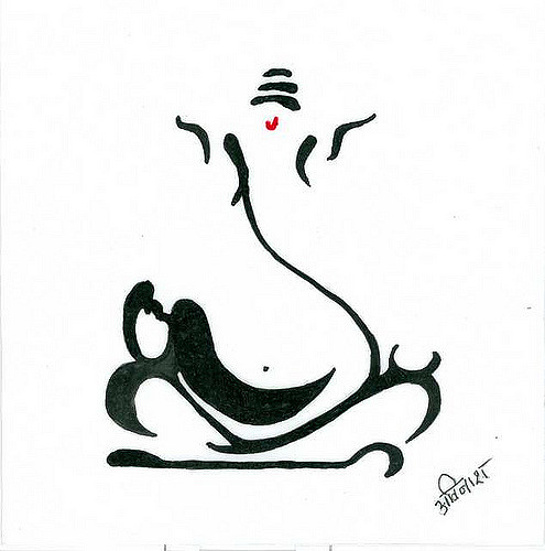 495x500 Sketch - Ganpati Sketch