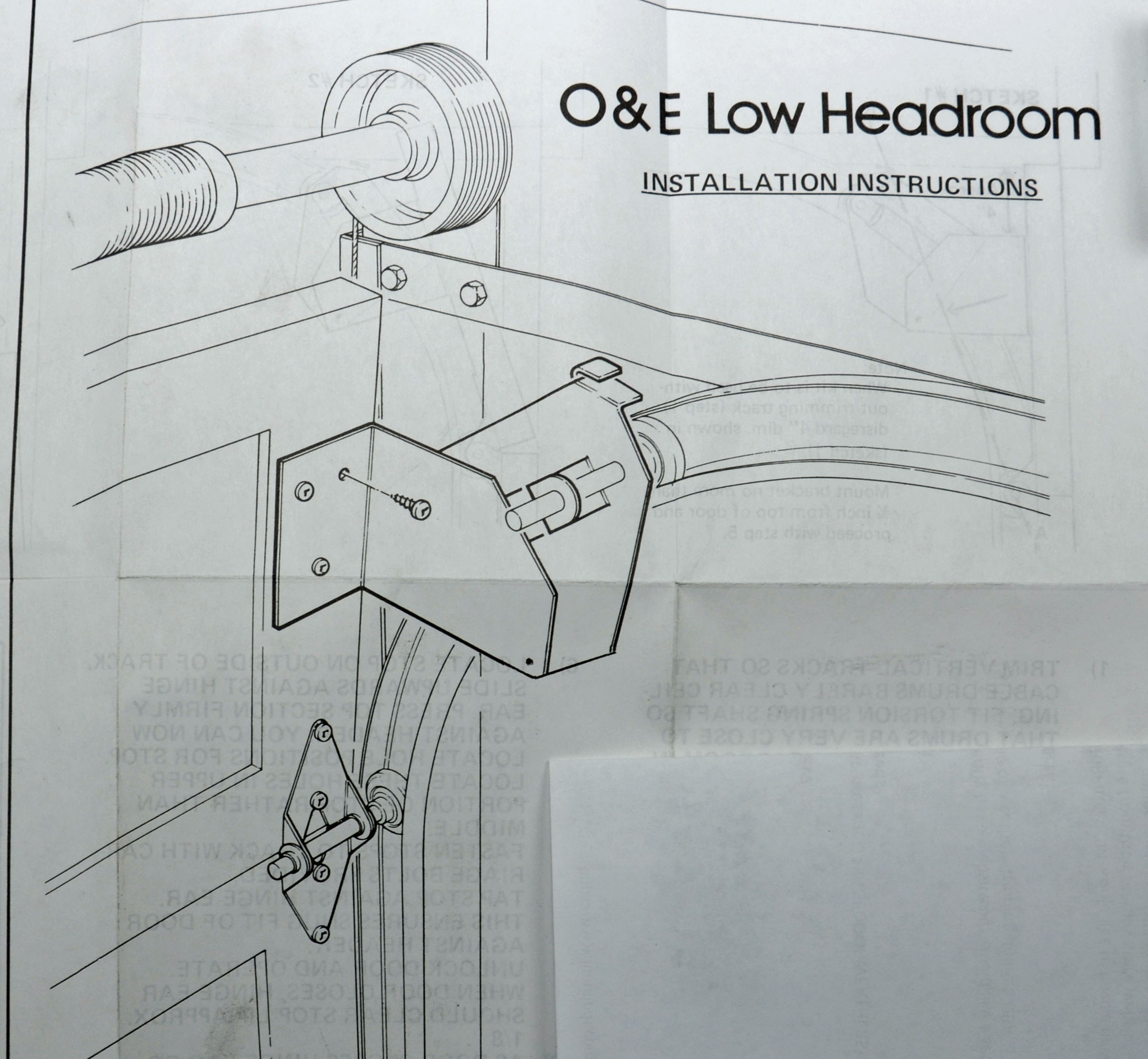 2414x2226 Garage Door Low Clearance Kit - Garage Door Sketch
