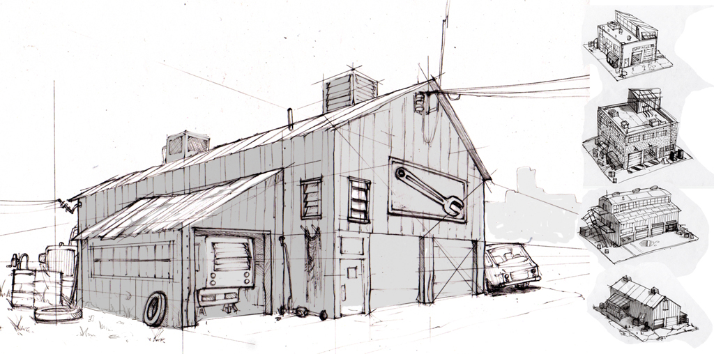 1024x508 Cratemaker Building Sketch - Garage Sketch