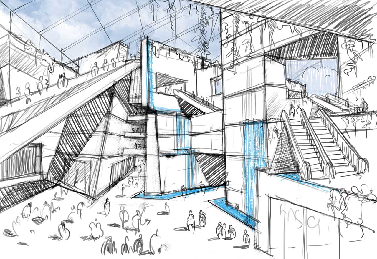 1280x880 Jerde - Garage Sketch