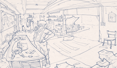 400x233 The Art Blog Of Cosmin Podar Garage Sketch - Garage Sketch