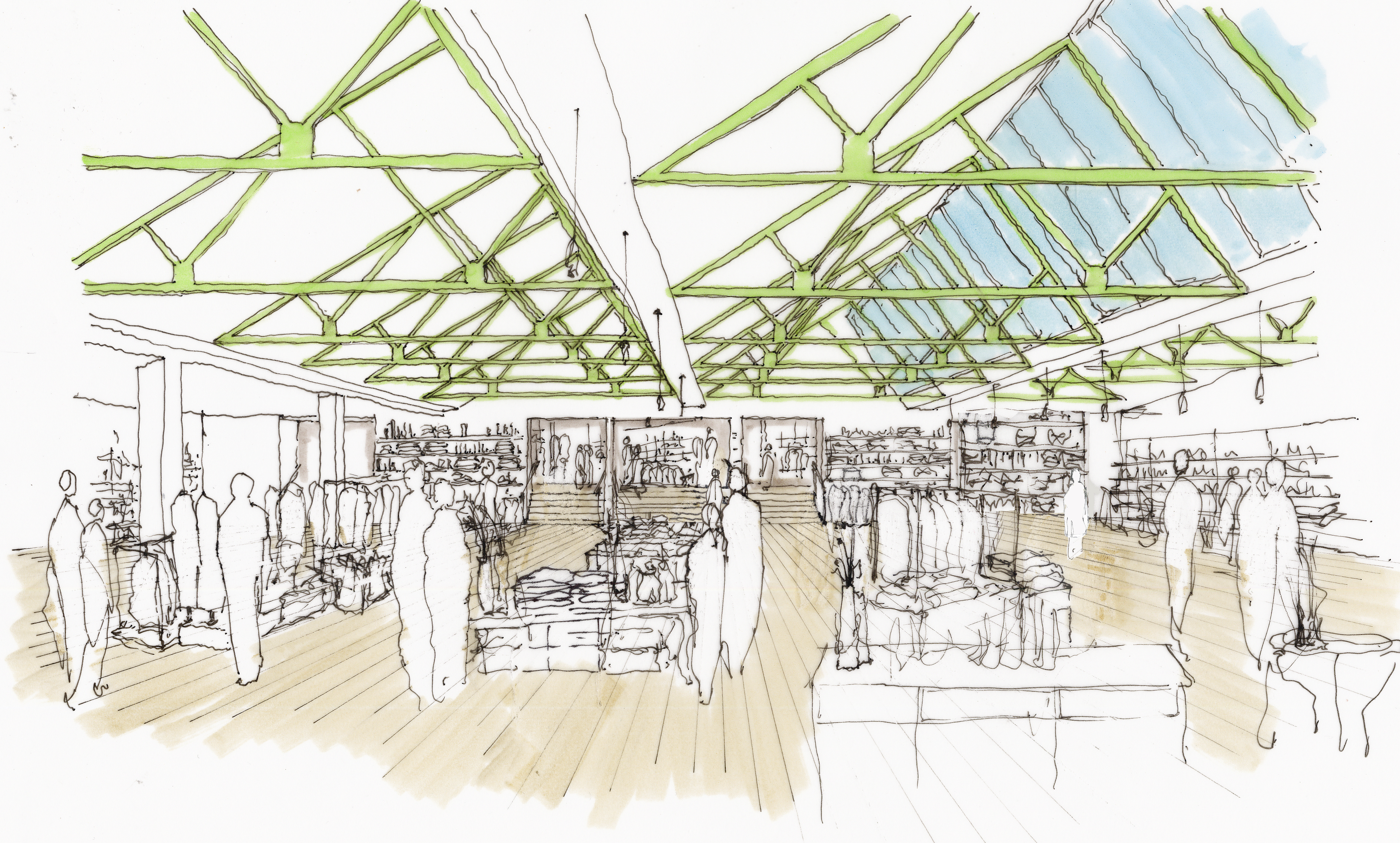 3780x2275 Colman Architects 4 Garage Sketch - Garage Sketch