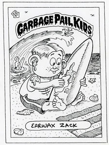 225x300 Garbage Pail Kids Sketch Original Concept Art Jay Lynch Earwax - Garbage Sketch